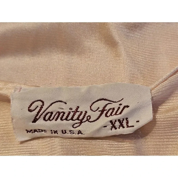 Vtg 70s Vanity Fair  Pink Button Front Robe Nightgown Long Sleeve Lace  XXL - Picture 4 of 9